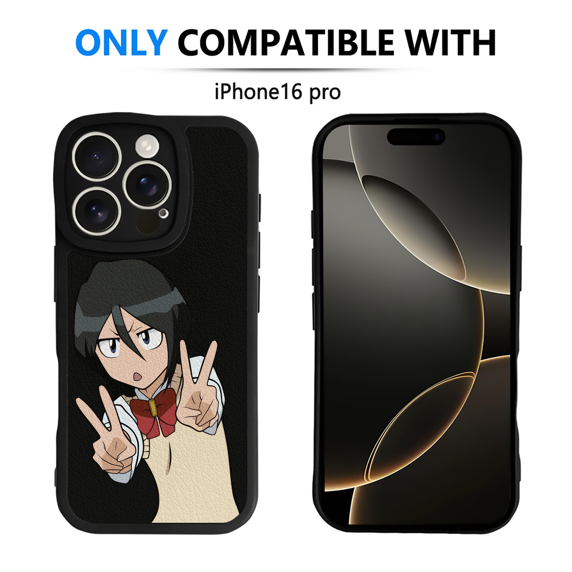（画像用） ブリーチ 朽木ルキア BLEACH Kuchiki Rukia 【iPhone 16シリーズ対応】シリコンスマホケース（レザー調） 材質：シリコン